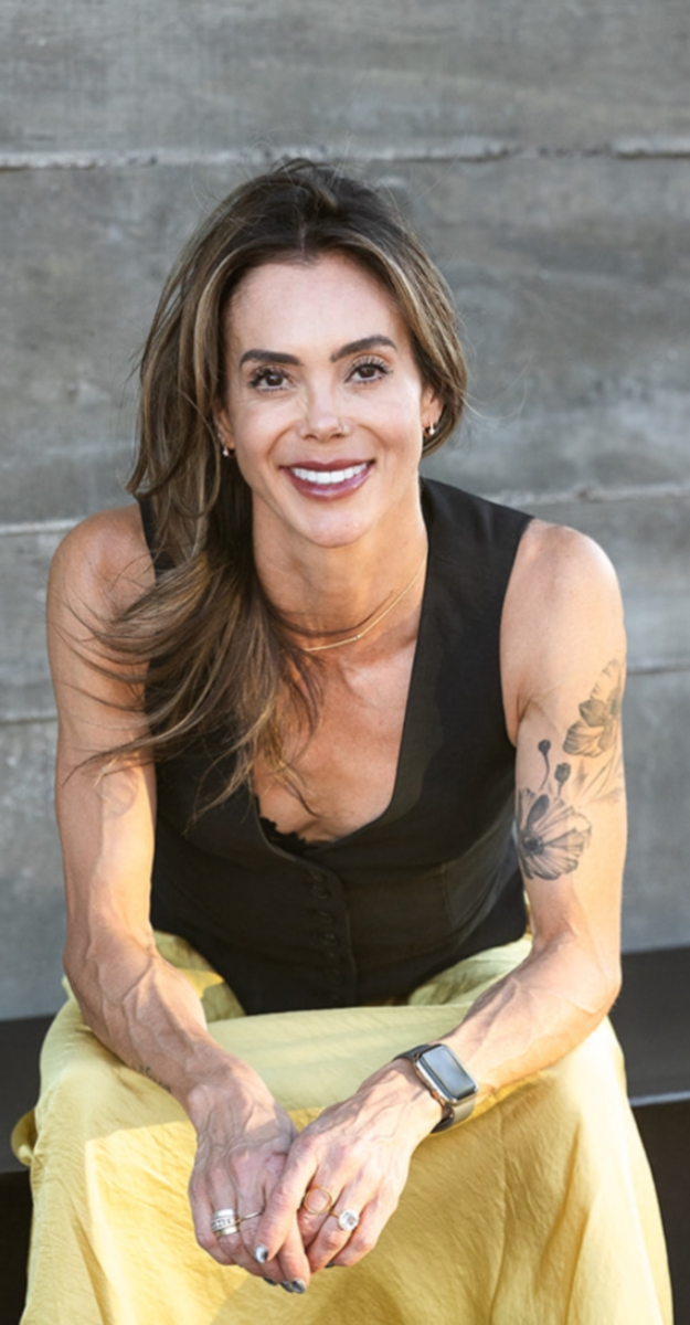 Stacie smiling, gorgeous as ever